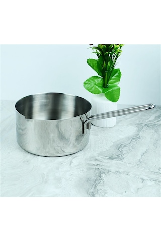 Paslanmaz Çelik Kaçerola Sütlük ve Sosluk 14 Cm 600 Ml