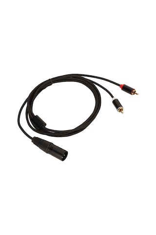 Kangvka Xlr Erkekden 2 Rca Y Bölücü Kablo, Tek Yönlü Ses Dağıtımı, 2m, Ofc İletken, Hi-fi Ses Kalitesi, Mikser/amplye Uyumlu
