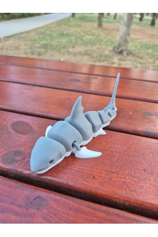 Hareketli 3d Baskı Köpek Balığı Oyuncağı Esnek Ve Eklemli Ta...