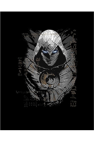 Zepplin Giyim Moon Knight Warrios Face Büyük Sırt Patch Yama Siyah