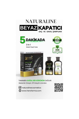 Naturaline Saç Siyahlaştırıcı Şampuan 200 ML + Saç Rengi Yenileyici Şampuan 200 ML