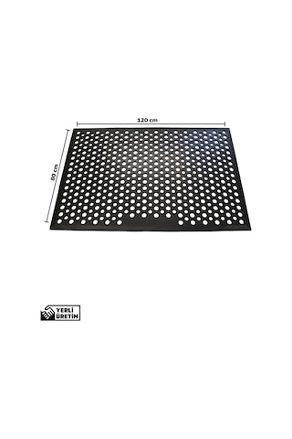 Kaymaz Taban Kauçuk Dış Mekan İç Mekan Paspası, Yorgunluk Önleyici/Giderici Paspas 80x120 cm Star Lite Mat