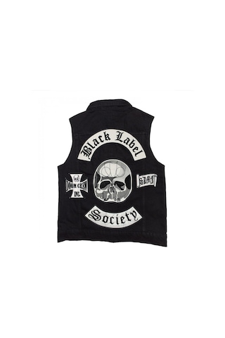 Black Label Society Siyah Kot Yelek Siyah