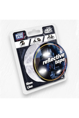 Boss Tape Reflektif Petekli Kedi Gözü Bant 35mm-1,5mt Beyaz