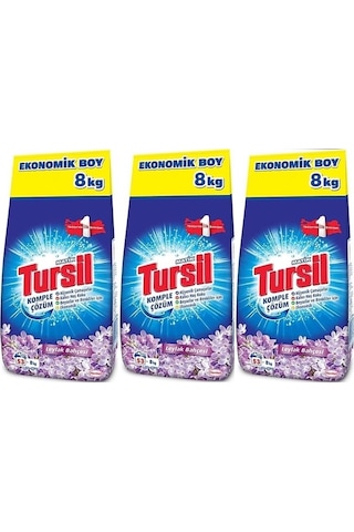Tursil Matik Leylak Bahçesi Toz Çamaşır Deterjanı 53 Yıkama 3 x 8 KG