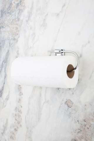 MultiStore Mini Serisi Krom Kağıt Rulo Havluluk, Peçetelik, Banyo Ve Mutfak Askısı Gri