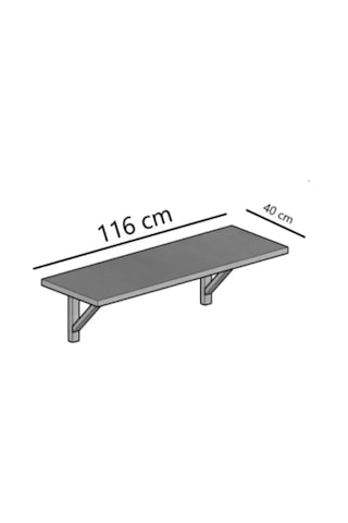 Ahşap Duvara Monte Bar Masası 40cmx116cm