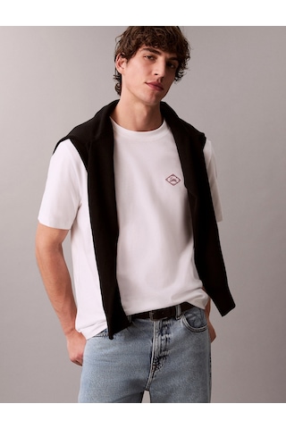 Calvin Klein Kısa Kollu 20s Calvin Matchbox Grafik Baskılı Erkek Beyaz T-shirt Lv04re802g-yaa Beyaz