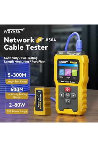 Noyafa Nf-8504 Poe Kablo Test Cihazı 2.4 İnç Lcd Ekranlı