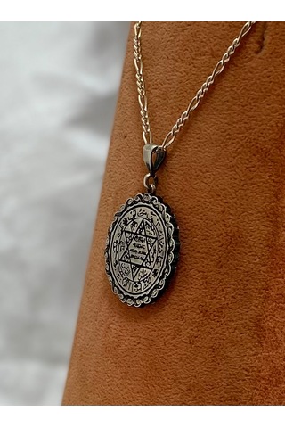 Sultan Süleyman Gümüş Mühür Erkek Kolyesi F160020104