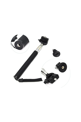 Aksiyon Kameralar için Monopod + Bağlantı Adaptörü