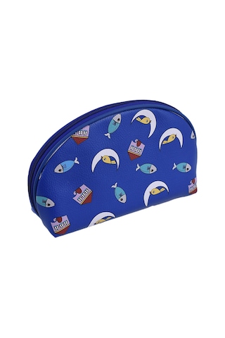 Biggdesign Owl And City Deri Makyaj Çantası