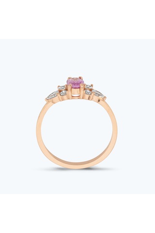 Altınbaş Pırlanta Pembe Safir Oval Yüzük Erm1147ps-14k