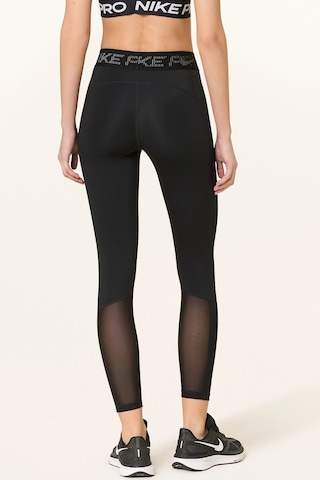 Nike Pro Dri Fit Training 7/8 Leggings With Mesh Detail Kadın Spor Tayt Siyah Siyah