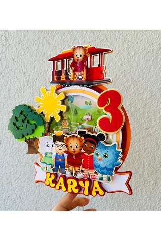 Kaplan Daniel Temalı İsme Özel Doğum Günü Pasta Süsü