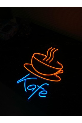 Kafe Fincan Neon Dekoratif Aydınlatma
