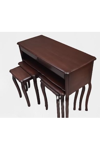 Dresuar-zigon Model  KAYIN Torna İskelet Çift zigon Parlak ceviz  Kutuda sevk El Yapım Ceviz