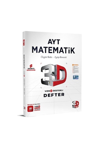 3d Ayt Matematik Defter Video Destekli 3d Ayt Matematik Defter Video Destekli