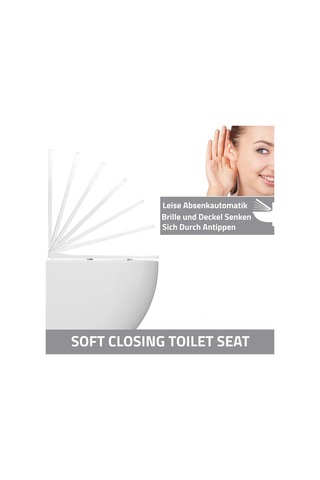 Aqua Bagno / Düz Klozet Kapağı Ve Klozet Kapağı, Otomatik Kapanma, Çıkarılabilir Klozet Kapağı D Şeklinde, Ev Diğer