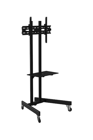 Alpin TV/Fuar Standı Bilgisayar Askı Aparatlı Metal Ayaklı Tekerlekli TV Sehpası/Ünitesi