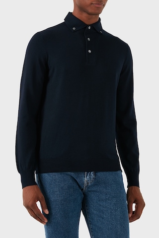 Gran Sasso Erkek Polo Yaka Sweat 57163 14293 598 Lacivert