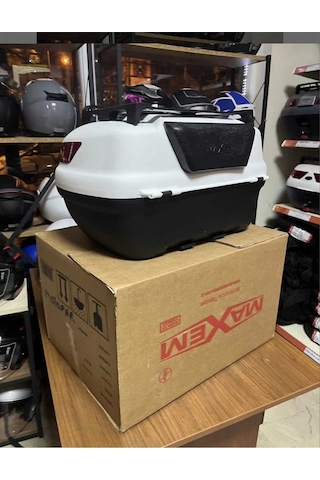 Maxem 45 Sl Sırt Dayamalı Üst Bagajlı Çanta Topcase Beyaz
