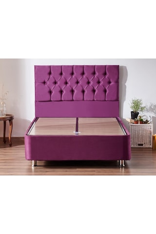 Nironyatak Niron Purple Baza Ve Başlık Seti 120X200 Cm Tek Kişilik Sandıklı