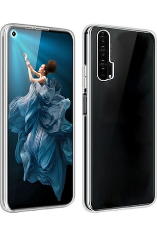 Adige Huawei Nova 5t Uyumlu Kılıf Ön Arka 360 Koruma Arka Sert Mika Ön Silikon Şeffaf