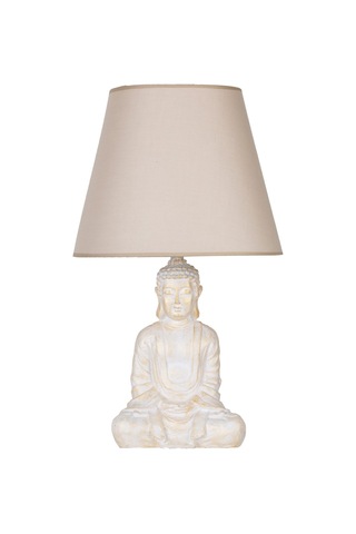 Qdec Modern Dizayn Buda Abajur Beyazgold-Bej Diğer