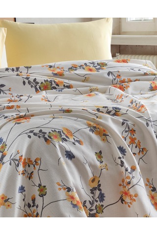 Loyal Home Çift Kişilik 4 Parça Pike Takımı 200x240 Cm Çiçekli