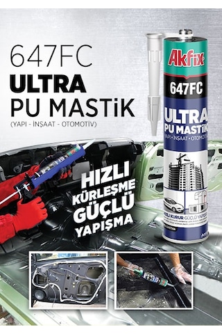 Akfix 647FC PU Mastik 280Ml Gri Gri