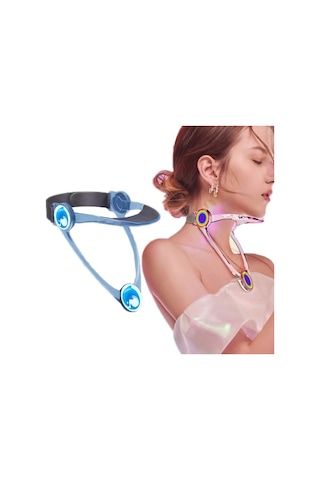 Yetişkin Ayarlanabilir Boyunluk Ev Servikal Omurga Düzeltme Koruyucusu Mavi