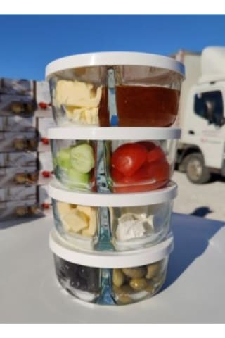 Frigo Studio Bölmeli Saklama Kabı 480cc Tereyağlık 4 Adet
