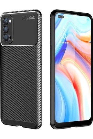 Oppo Reno 4 Kılıf Zore Negro Silikon Kapak Siyah