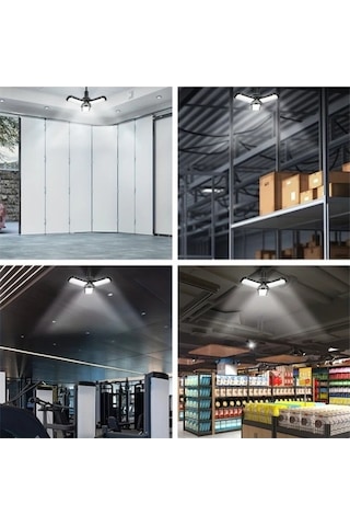 Fastbuy 3 Yapraklı Led Garaj Işığı, Ayarlanabilir Paneller, Değişken Şekilli, E26/e27, Mağaza Tavan Lambası