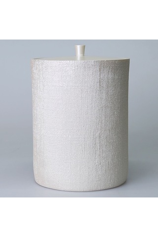 Linen Çöp Kovası İnci Siyah