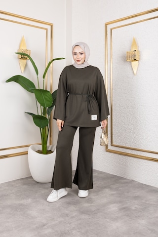 Mevsimlik Modal Kumaş Takım - T114 Haki