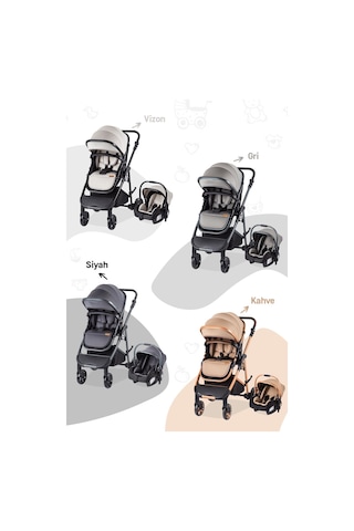Bc 305 - Zeta Travel Sistem Bebek Arabası Gri