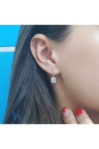 Lova 0,37 Karat Baget Pırlanta Küpe - 3030045