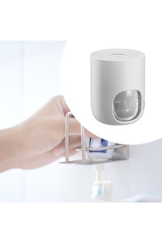 Pazly Suntek Otomatik Monte Macunu Ev Duvara Dispenseri Diş Beyaz Banyo Lf Diğer
