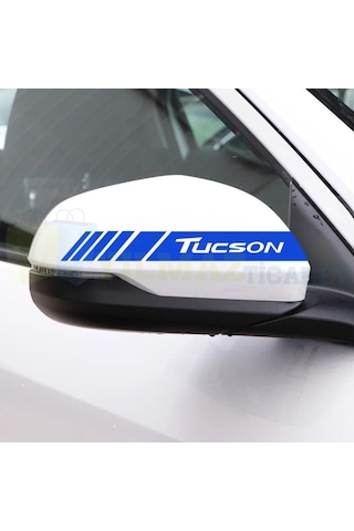 Hyundai Tucson Yan Dikiz Ayna Kapağı Şerit Oto Sticker Etiket 6Ad 20 X 2 Cm