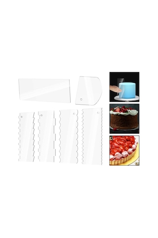 Suntek 6 Paket Kek Kazıyıcı Seti Mousse Kitchen Supply Için