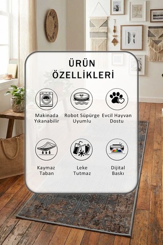 Otello Kahve Yıkanabilir Yolluk