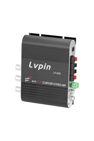 Moveevo Siyah 2.1 Kanal Alüminyum Hoparlör Amfi, 200w Maksimum Güç, Mp3/ipod Girişi, Araç Ve Ev Kullanıma Uygun