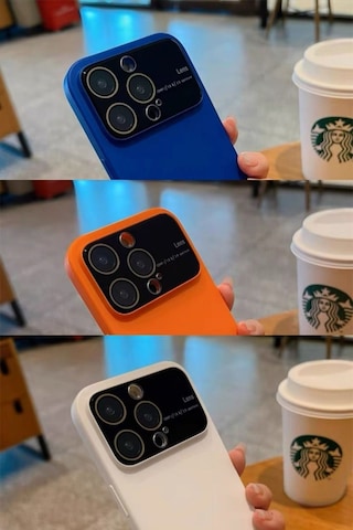 Apple Uyumlu iPhone Akfa 14 Pro Max Super Tt Serisi Şık Telefon Kılıfı Turuncu