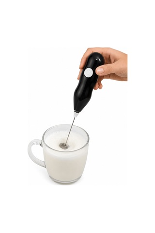 Elektrikli Süt Köpürtücü Kahve Köpürtücü El Mikseri Cappuccino Latte Frappe Çırpıcı Siyah