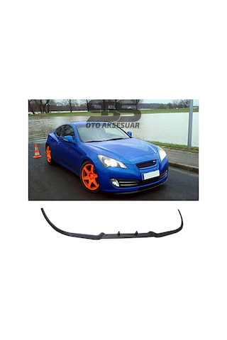 Hyundai Genesis Coupe Cupra R Uyumlu Ön Lip Mat Siyah Ön Tampon L (Sts Oto Aksesuar) (01)