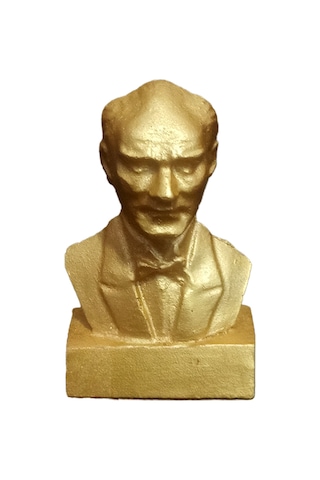 Dekoratif Atatürk Büstü Biblosu Minik Boy 19 Mayıs Hediyesi Öğretmene Hediye 8cm 5cm Sarı - 703564072