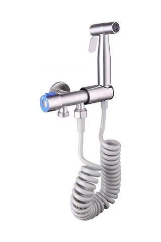 Besthome1 Ev Hijyeni İçin Paslanmaz Çelik Bıd. Spreyi, 2m Hortumlu, G1/2 Açık Gümüş GÜMÜŞ