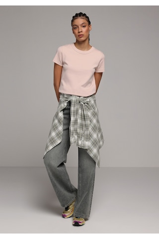 Colin's Colins Slim Fit Yuvarlak Yaka Düz Kadın Pembe Kısa Kol Tişört Cl1068567 Q1.v2 Sfp Soft Pink